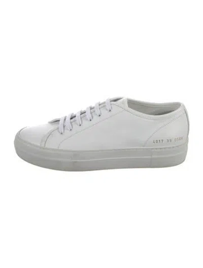Pre-owned Common Projects Leather Sneakers In White