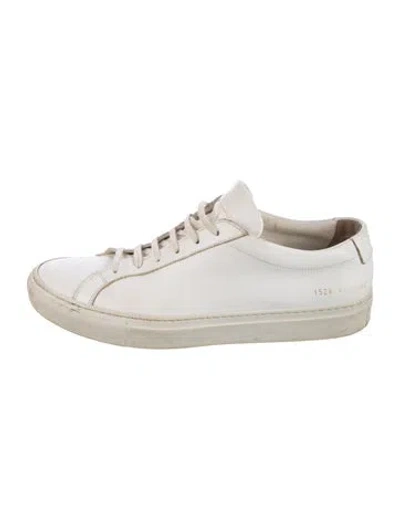 Pre-owned Common Projects Leather Sneakers In White
