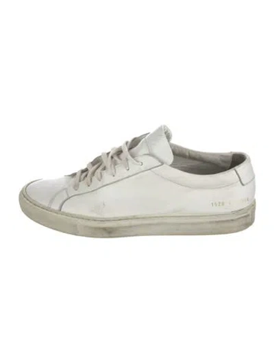 Pre-owned Common Projects Leather Sneakers In White
