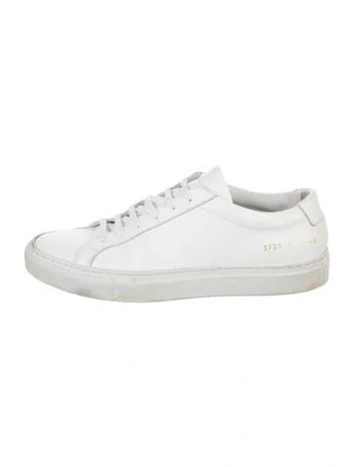 Pre-owned Common Projects Leather Sneakers In White