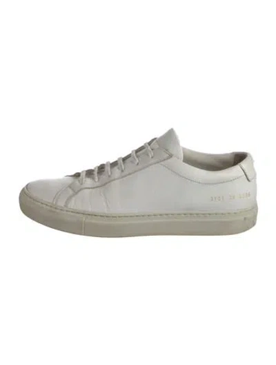 Pre-owned Common Projects Leather Sneakers In White