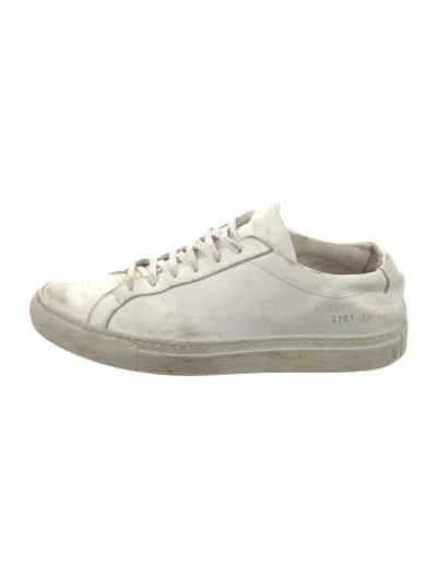 Pre-owned Common Projects Leather Sneakers In White
