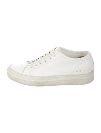 Pre-owned Common Projects Leather Sneakers In White