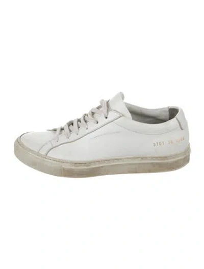 Pre-owned Common Projects Leather Sneakers In White