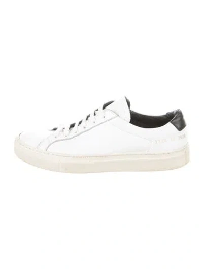 Pre-owned Common Projects Leather Sneakers In White