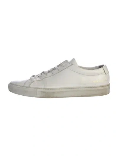 Pre-owned Common Projects Leather Sneakers In White