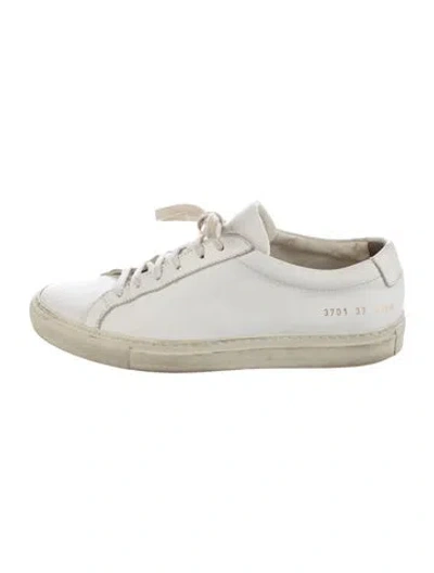 Pre-owned Common Projects Leather Sneakers In White