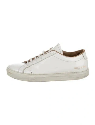 Pre-owned Common Projects Leather Sneakers In White