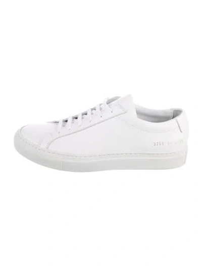Pre-owned Common Projects Leather Sneakers In White