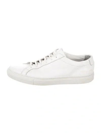 Pre-owned Common Projects Leather Sneakers In White
