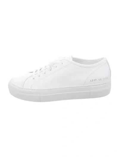 Pre-owned Common Projects Leather Sneakers In White