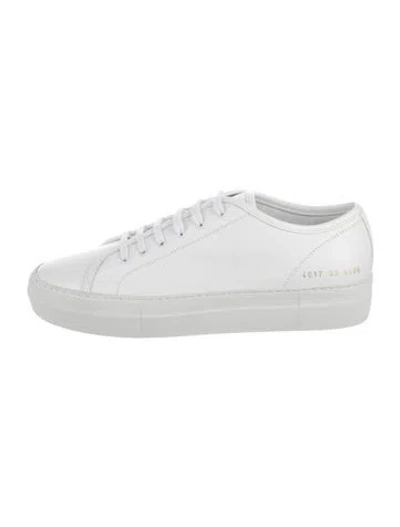 Pre-owned Common Projects Leather Sneakers In White
