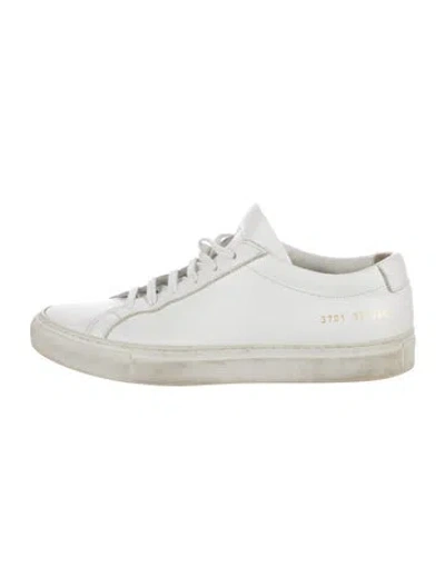 Pre-owned Common Projects Leather Sneakers In White