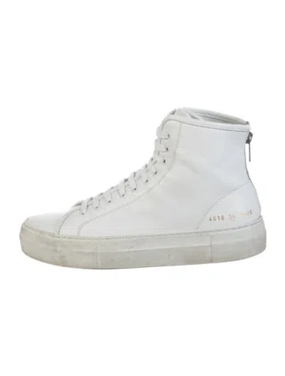 Pre-owned Common Projects Leather Sneakers In White