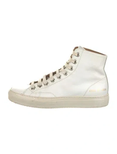 Pre-owned Common Projects Leather Sneakers In White