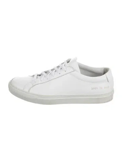 Pre-owned Common Projects Leather Sneakers In White