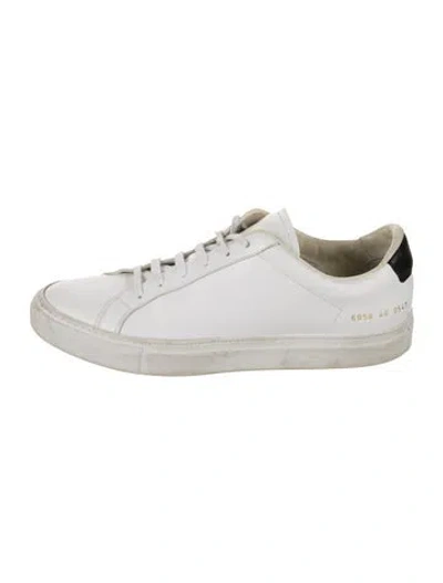 Pre-owned Common Projects Leather Sneakers In White