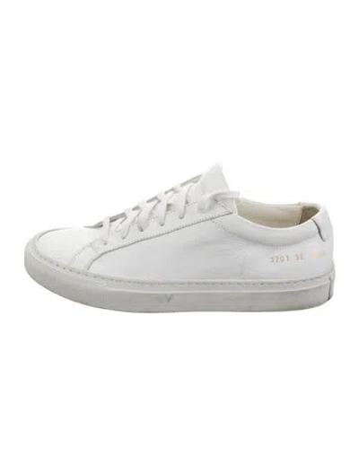 Pre-owned Common Projects Leather Sneakers In White