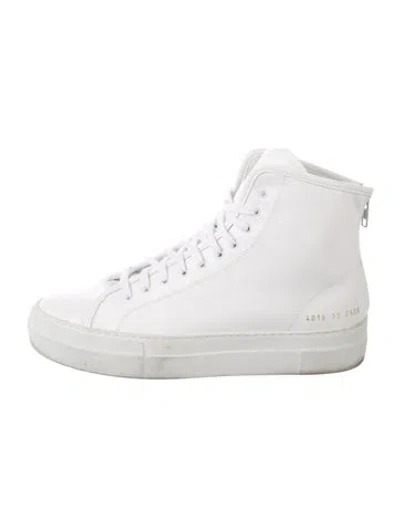 Pre-owned Common Projects Leather Sneakers In White