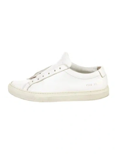 Pre-owned Common Projects Leather Sneakers In White