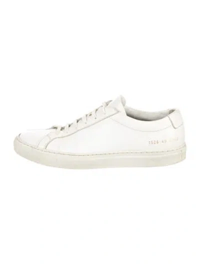 Pre-owned Common Projects Leather Sneakers In White