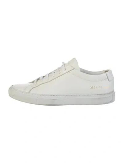 Pre-owned Common Projects Leather Sneakers In White