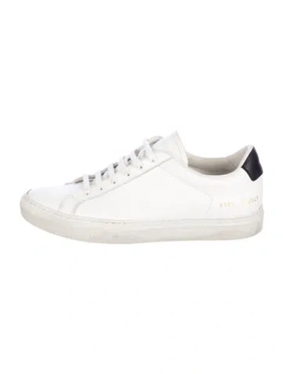 Pre-owned Common Projects Leather Sneakers In White