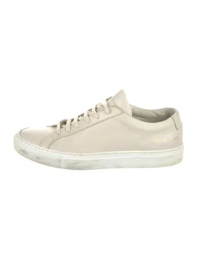 Pre-owned Common Projects Leather Sneakers In White