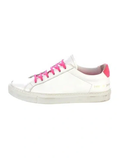 Pre-owned Common Projects Leather Sneakers In White
