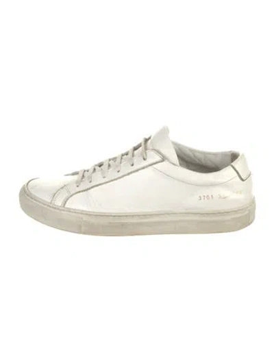 Pre-owned Common Projects Leather Sneakers In White
