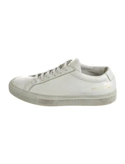 Pre-owned Common Projects Leather Sneakers In White