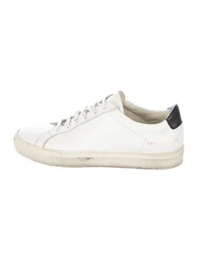 Pre-owned Common Projects Leather Sneakers In White