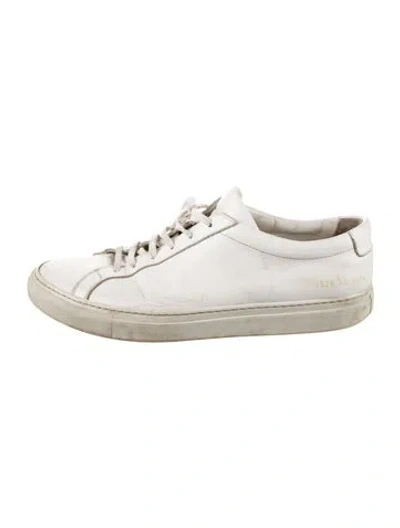 Pre-owned Common Projects Leather Sneakers In White