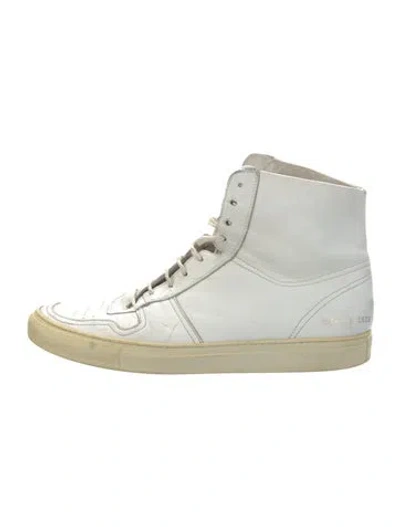 Pre-owned Common Projects Leather Sneakers In White