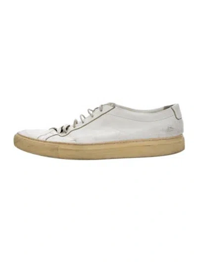 Pre-owned Common Projects Leather Sneakers In White