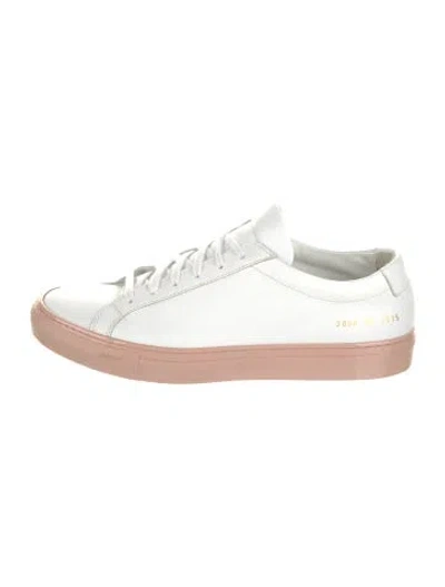 Pre-owned Common Projects Leather Sneakers In White
