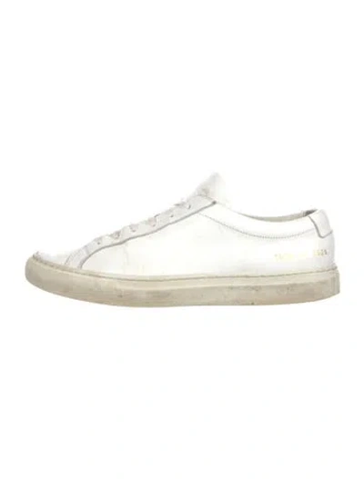 Pre-owned Common Projects Leather Sneakers In White