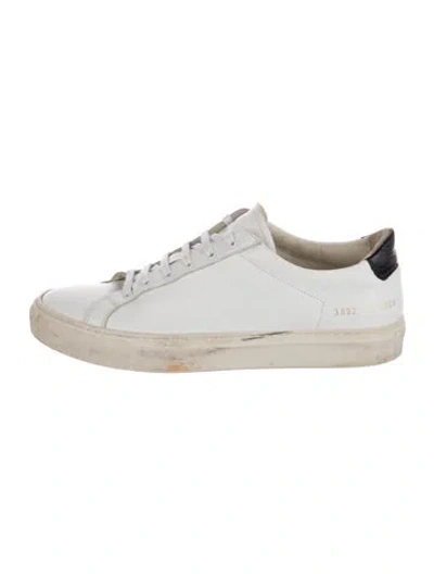 Pre-owned Common Projects Leather Sneakers In White