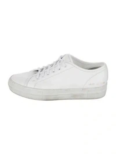 Pre-owned Common Projects Leather Sneakers In White
