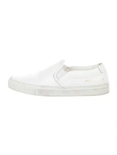 Pre-owned Common Projects Leather Sneakers In White