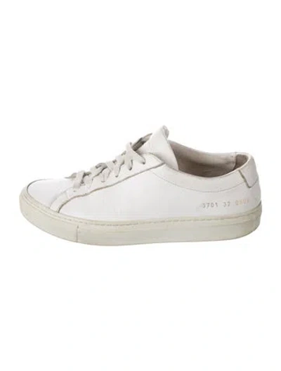 Pre-owned Common Projects Leather Sneakers In White