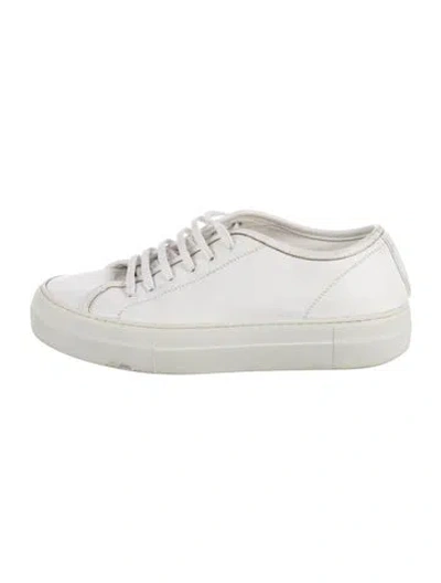 Pre-owned Common Projects Leather Sneakers In White