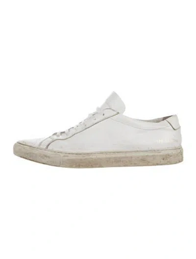 Pre-owned Common Projects Leather Sneakers In White