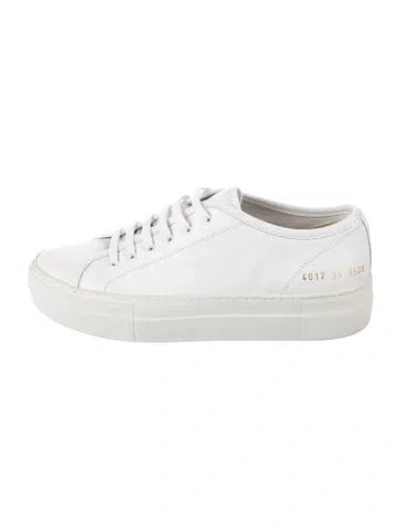 Pre-owned Common Projects Leather Sneakers In White
