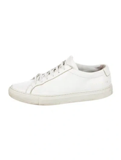 Pre-owned Common Projects Leather Sneakers In White