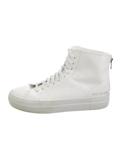 Pre-owned Common Projects Leather Sneakers In White