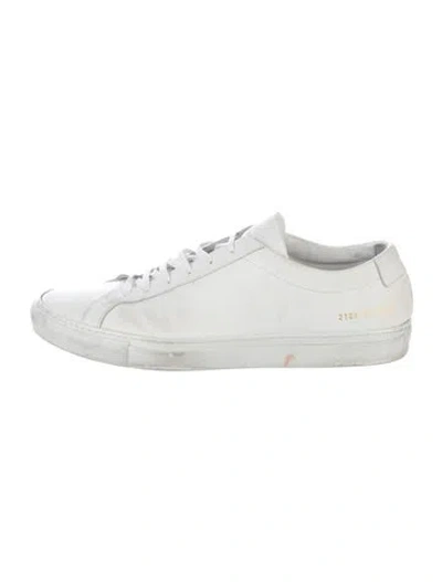 Pre-owned Common Projects Leather Sneakers In White