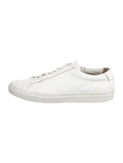 Pre-owned Common Projects Leather Sneakers In White