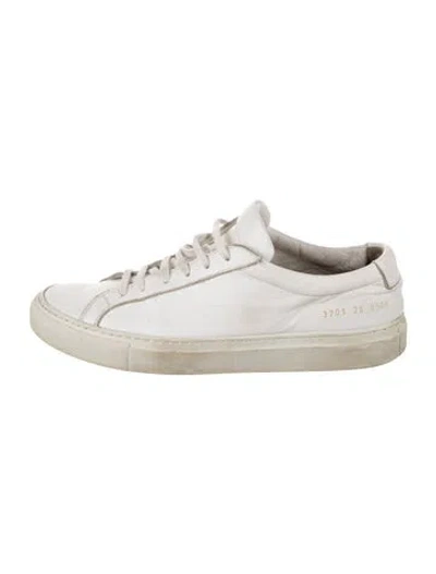 Pre-owned Common Projects Leather Sneakers In White