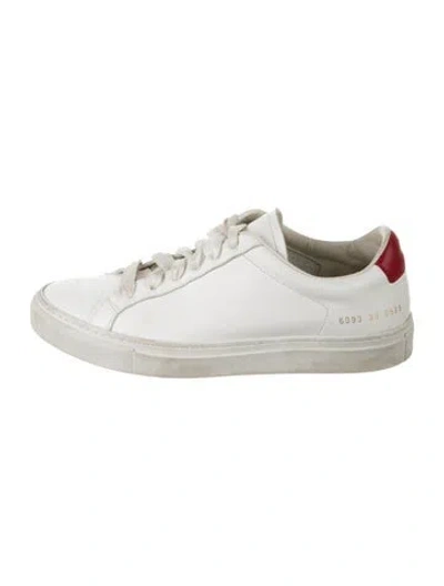 Pre-owned Common Projects Leather Sneakers In White